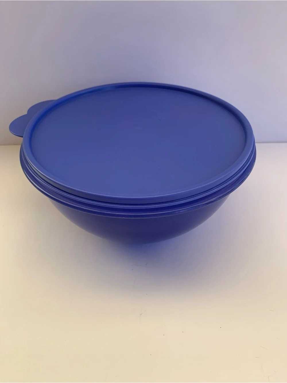 Navy Plastic Storage Bowl with Lid 2L 8 3/4 Cups